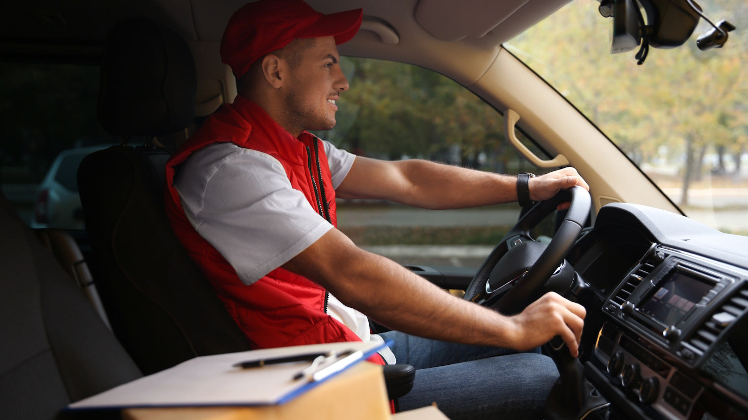 commercial driver smiling