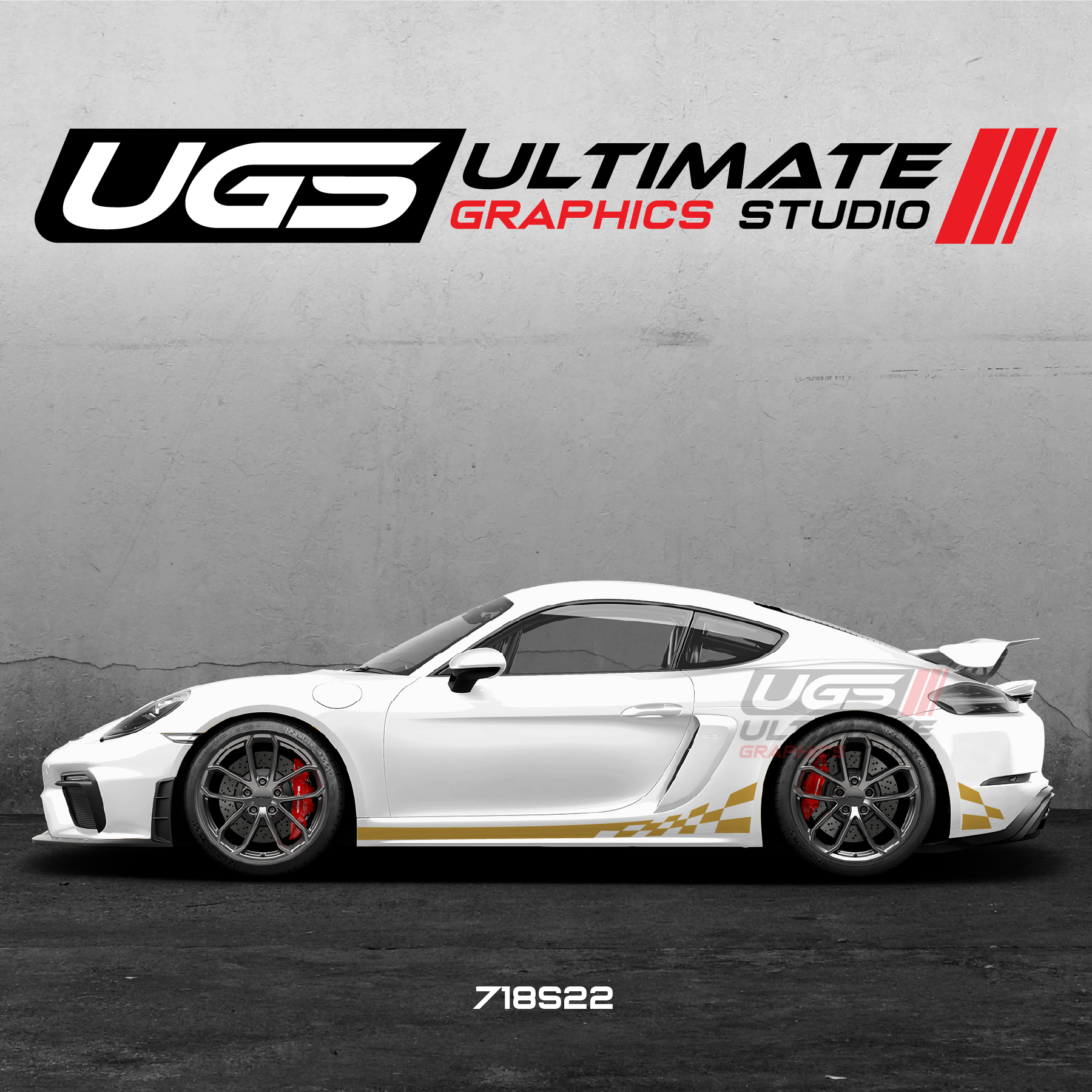 Porsche Cayman Vinyl Decals Graphics Custom Design Racing Numbers