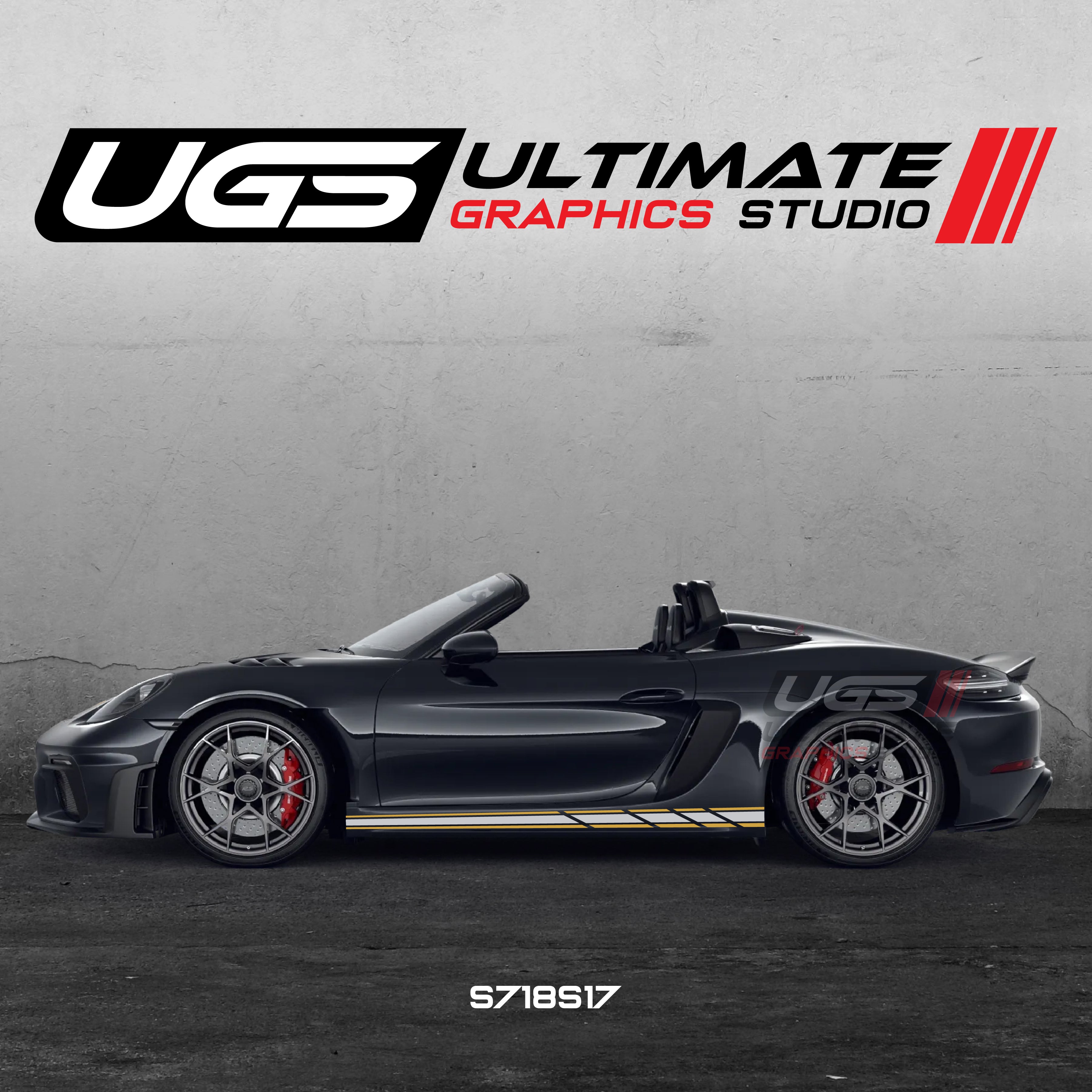 Porsche Racing Side Skirt Graphics – Ultimate Graphics Studio