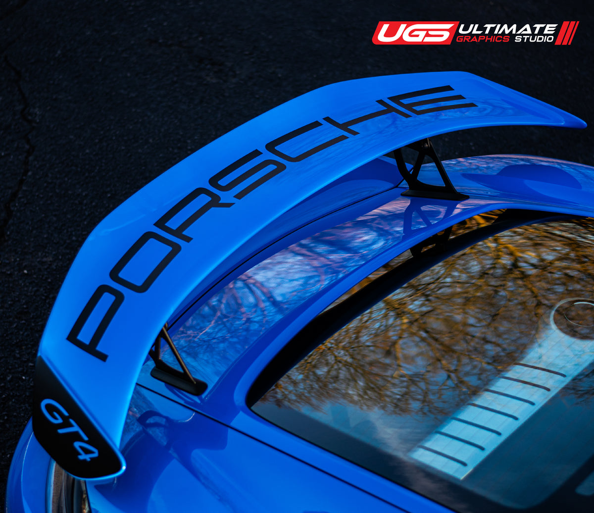 Turnwald Rear Spoiler Sticker Porsche GT4 Wing Decal – Ultimate Graphics Studio