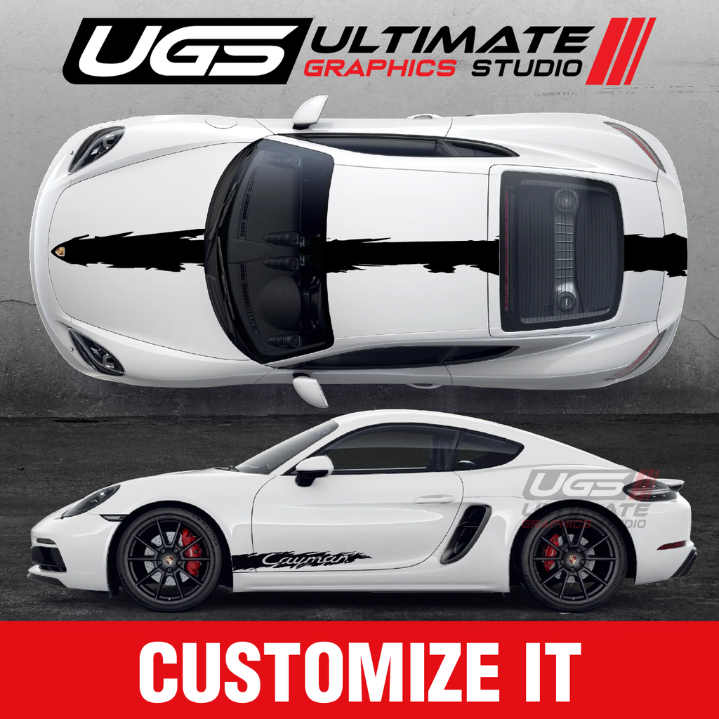 Porsche Cayman Vinyl Decals Graphics Custom Design