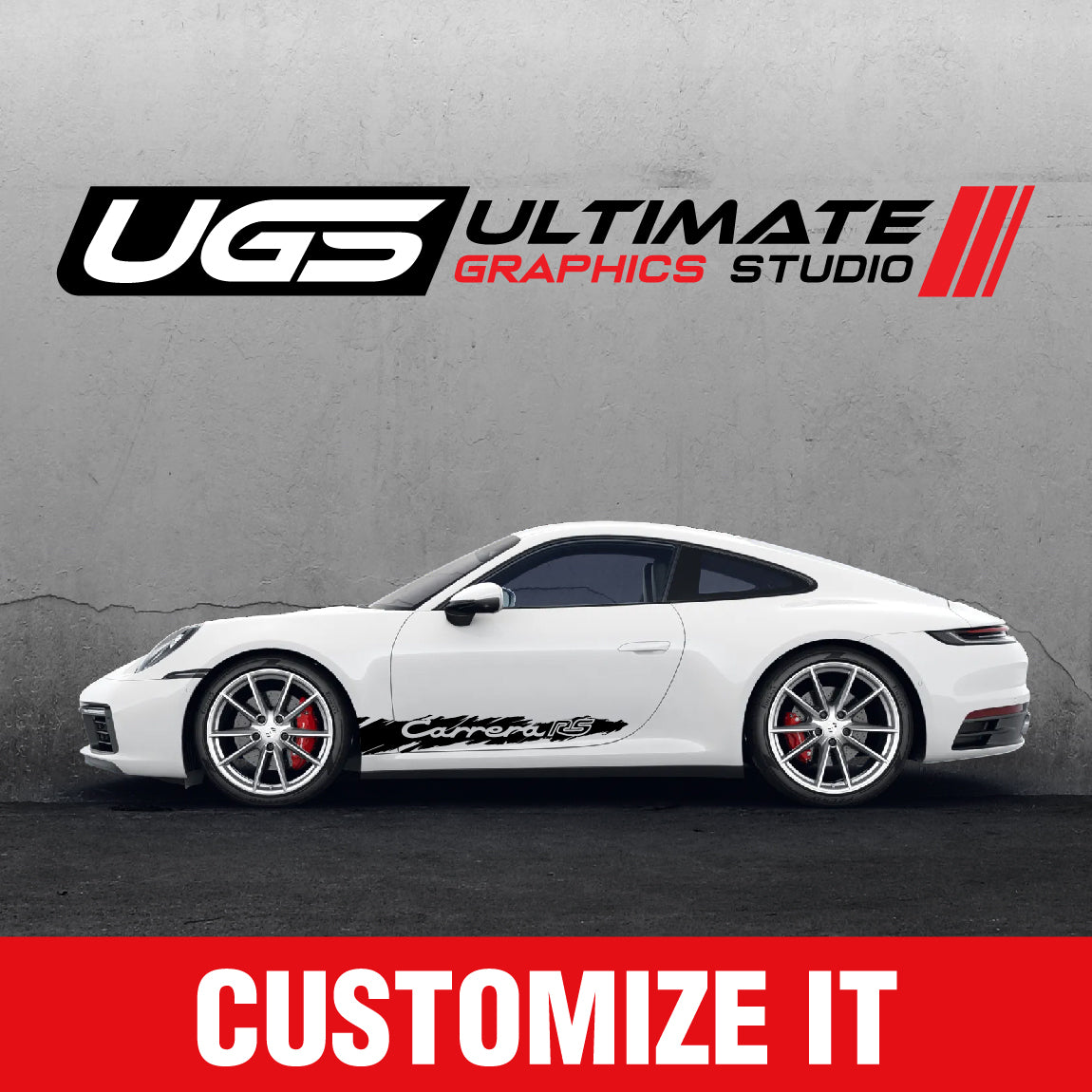 Porsche Carrera Vinyl Decals Graphics Custom Design