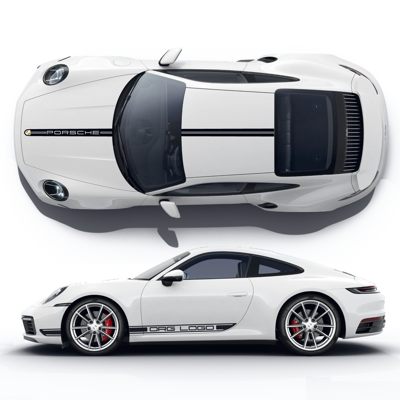 Porsche Carrera Vinyl Decals Graphics Custom Design