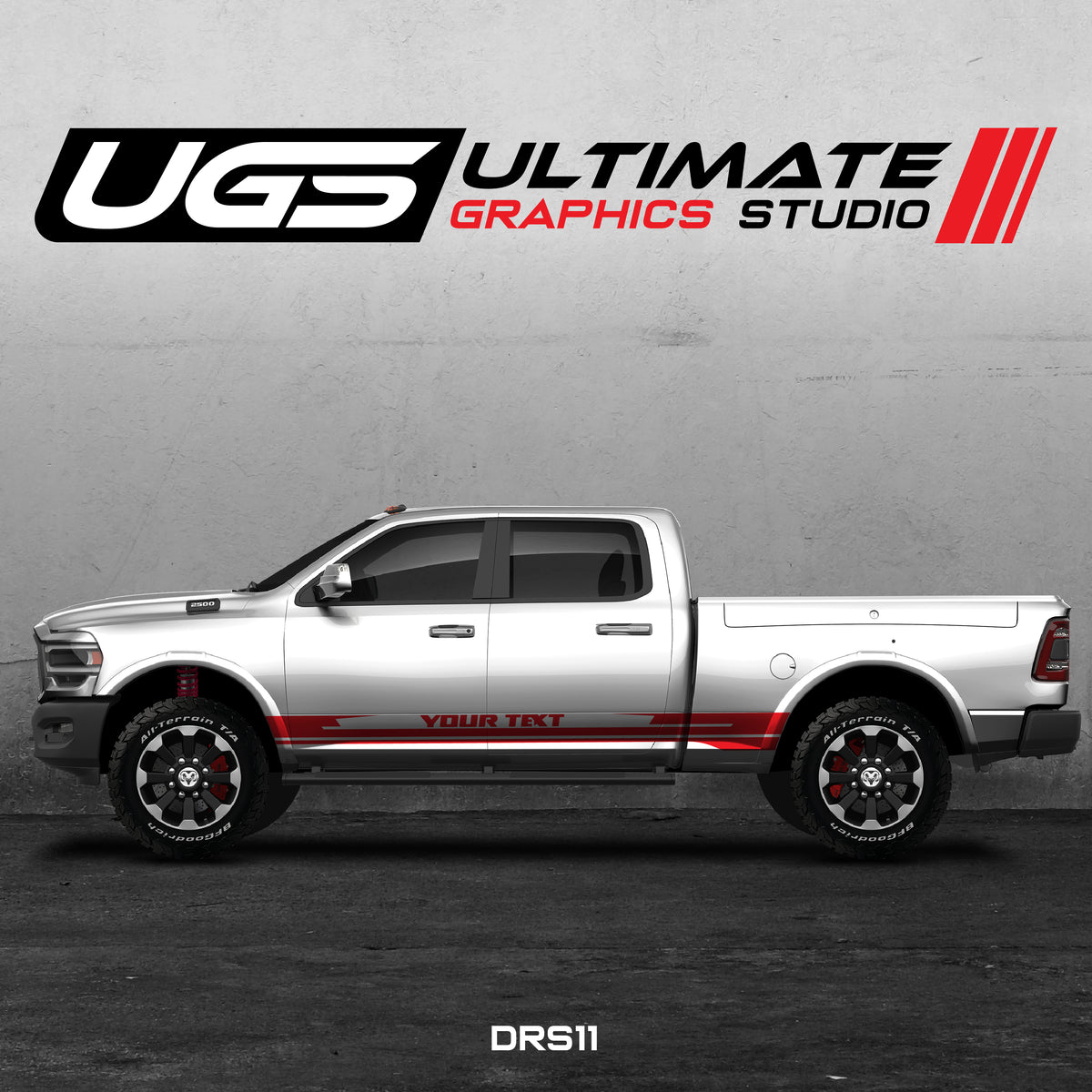 Dodge Racing Graphics Dodge Ram Side Graphics with Custom Text – Ultimate Graphics Studio