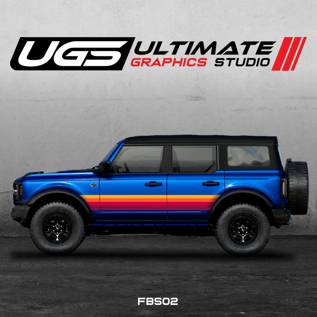 Custom Graphics Raptor Bronco Ford Bronco Retro Graphics Full Color Kit