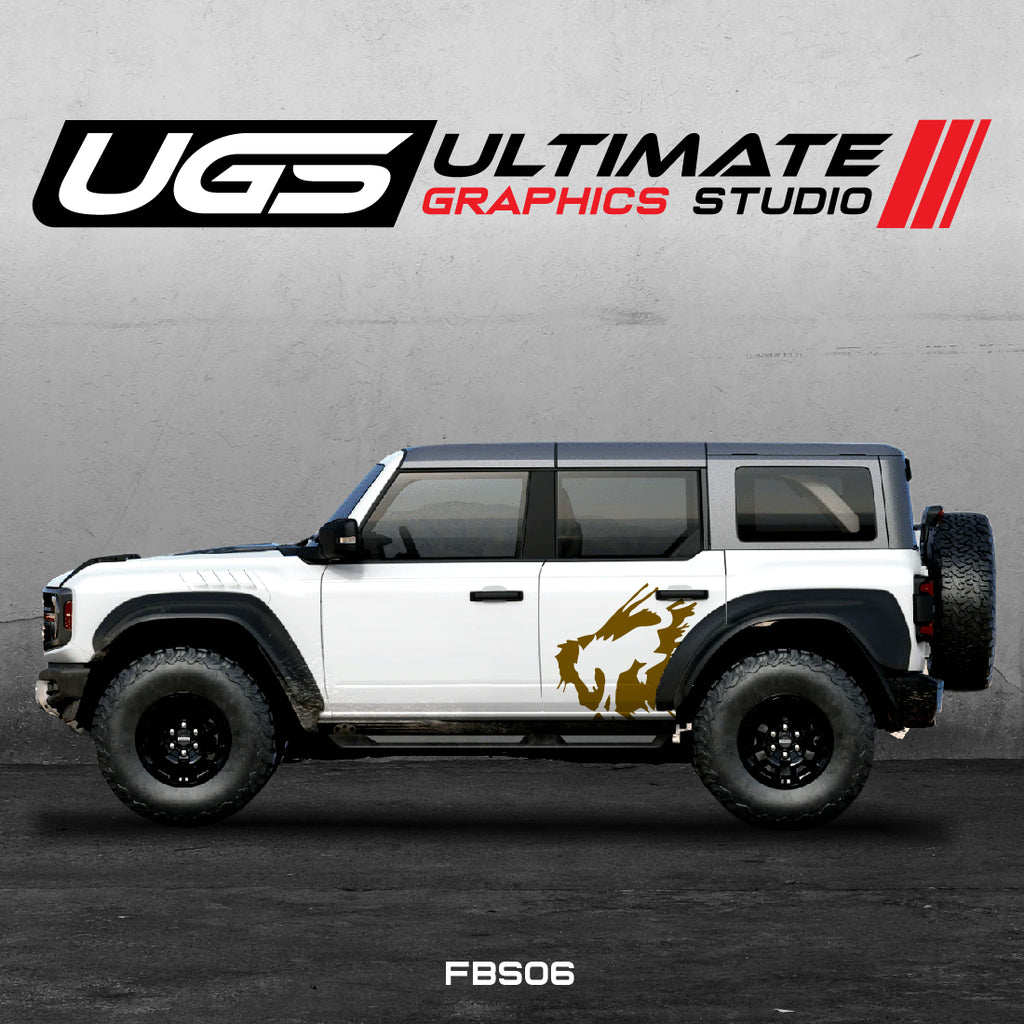 Ford Bronco Logo Side 1 Color Graphics
