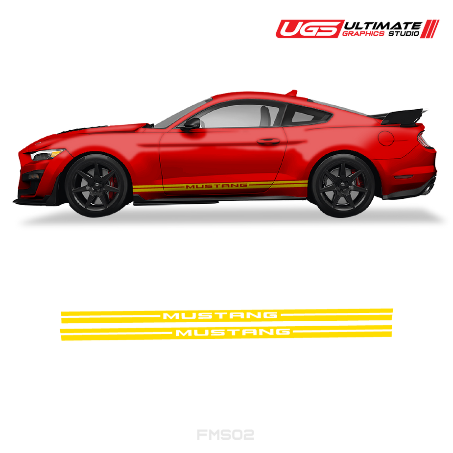Ford Mustang Side Graphics Stripes – Ultimate Graphics Studio
