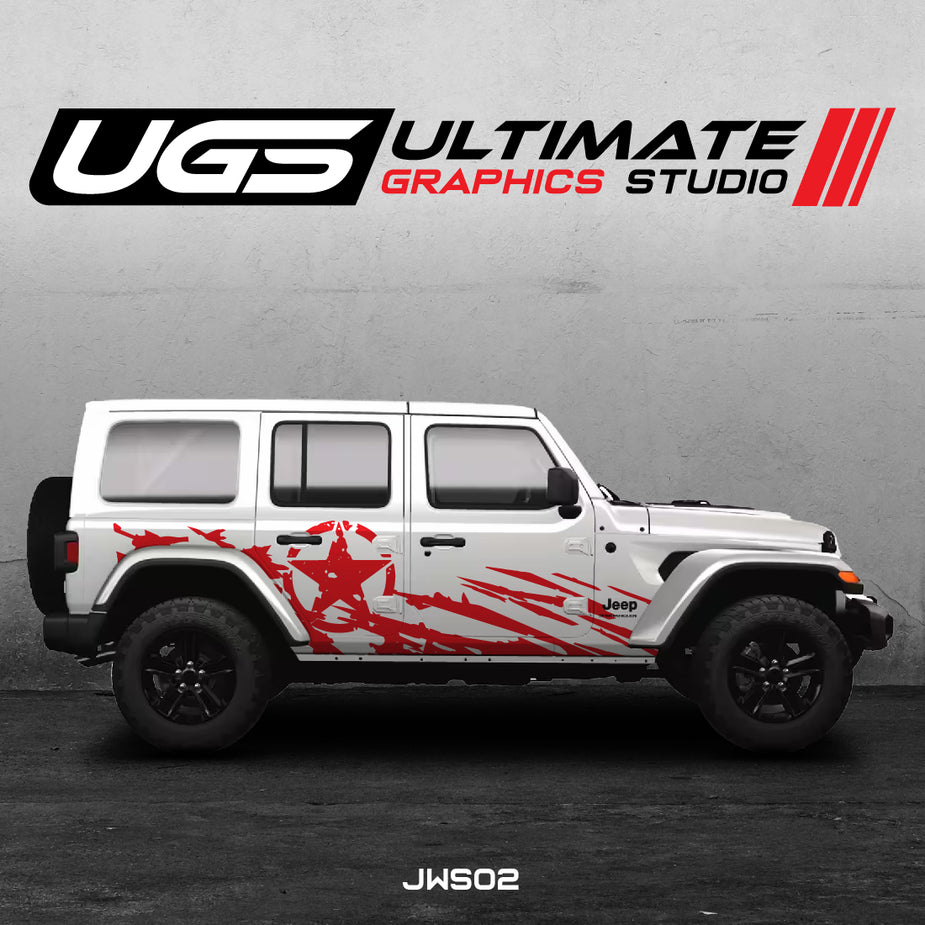 Jeep Side Star Full Side Graphics – Ultimate Graphics Studio